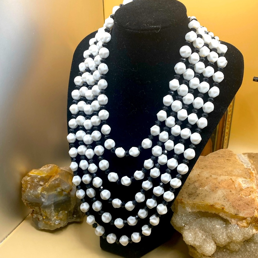 Vintage W. Germany multi strand necklace.